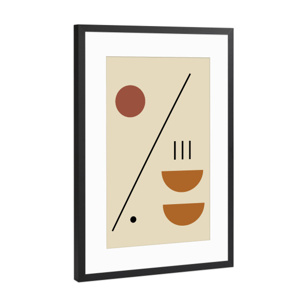 Poster mit Rahmen Schwarz (Metallic) "Aesthetic Gallery - Formen Kreise" artboxONE - Abstrakt,Geometrie