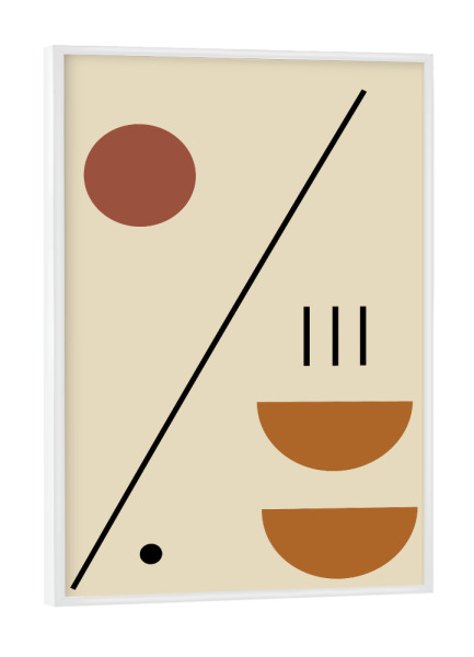 Poster mit weißem Rahmen "Aesthetic Gallery - Formen Kreise" artboxONE - Abstrakt,Geometrie