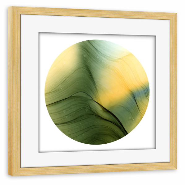 Poster mit Rahmen kiefer "Day Light in Forest - Art" artboxONE - Abstrakt