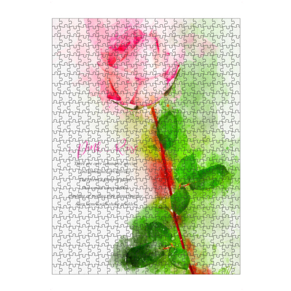 artboxONE Puzzle "Pink and Green Rose" artboxONE - Natur,Floral