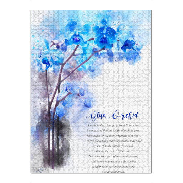 Puzzle Ravensburger "Blue Orchid" artboxONE - Natur,Floral