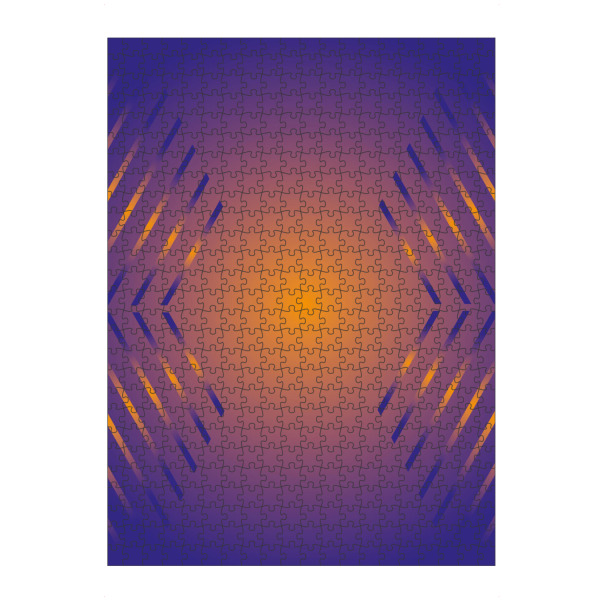 Puzzle Ravensburger "Hexagon circluar fade" artboxONE - Abstrakt,Geometrie,Ultraviolet
