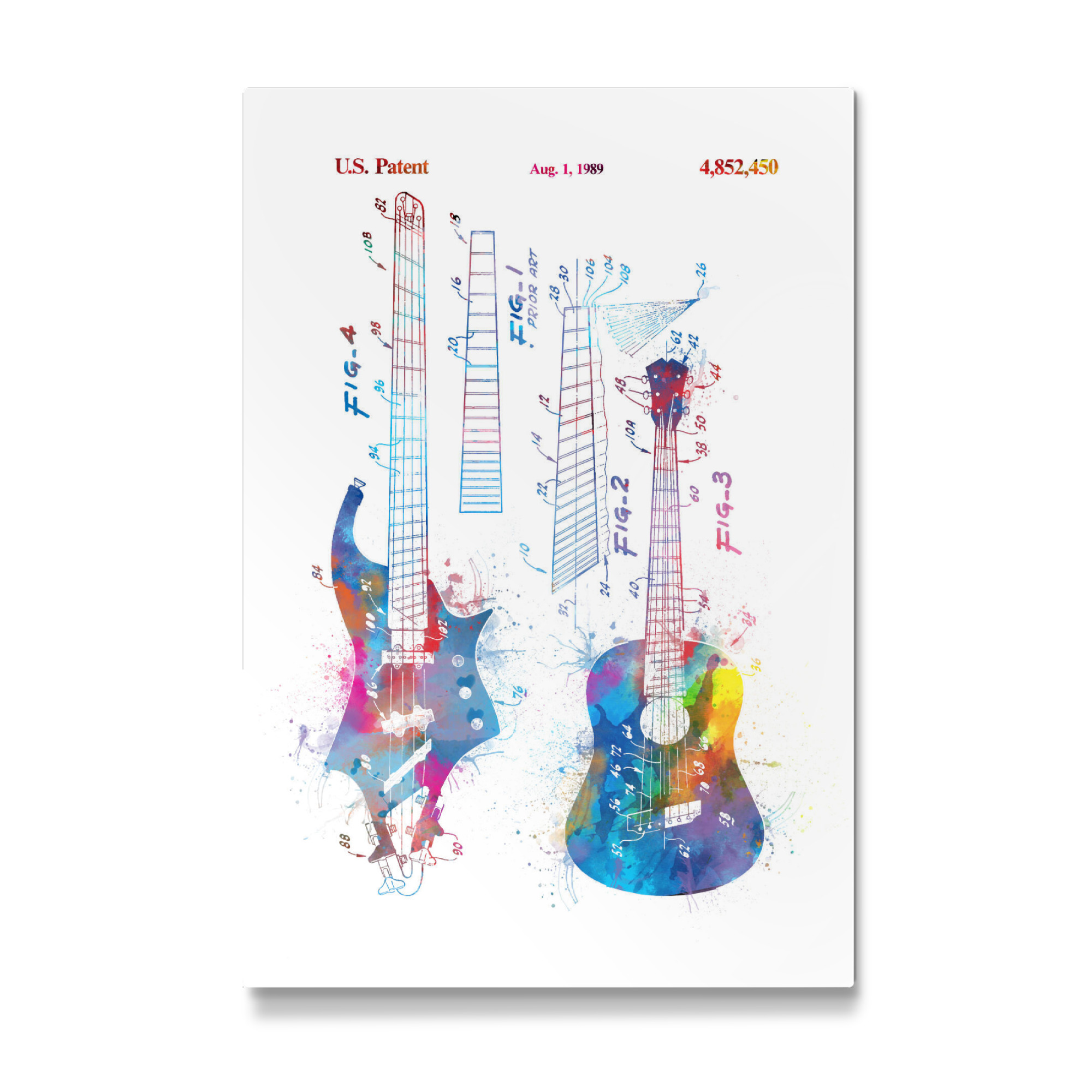 Galerie-Print "El guitar patent drawing" 75x50 cm artboxONE