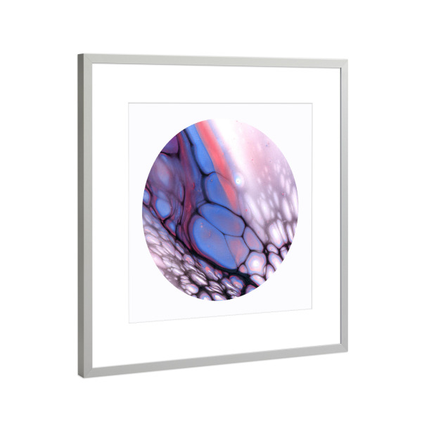 Poster mit Rahmen Silber "Cells on Wing" artboxONE - Abstrakt
