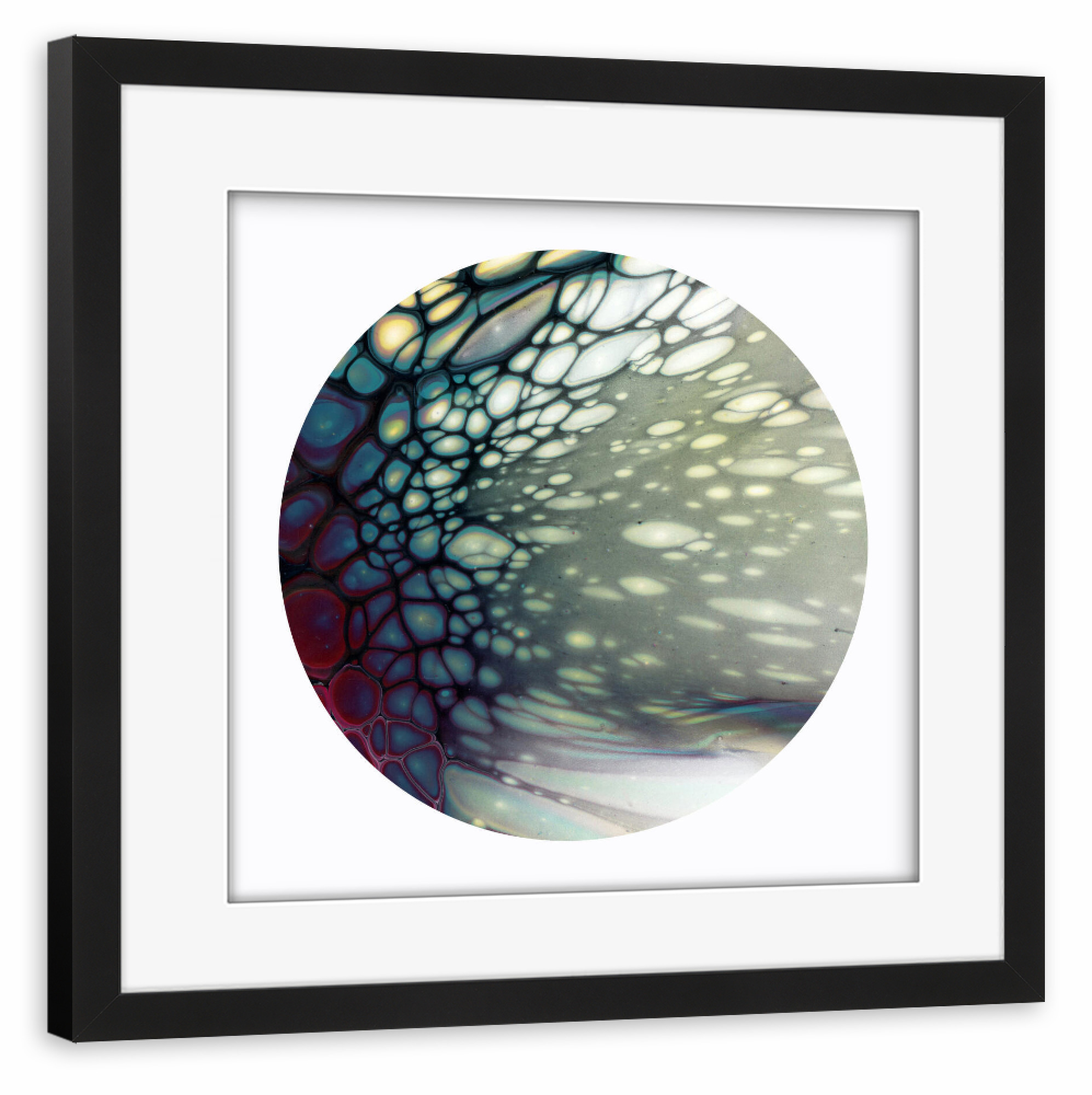 Poster mit Rahmen schwarz "Time for Cells" artboxONE - Abstrakt