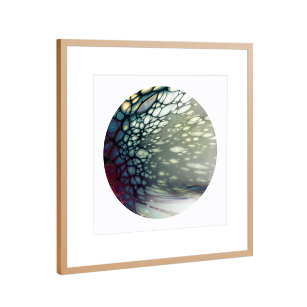 Poster mit Rahmen Kupfer "Time for Cells" artboxONE - Abstrakt