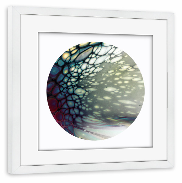 Poster mit Rahmen weiß "Time for Cells" artboxONE - Abstrakt