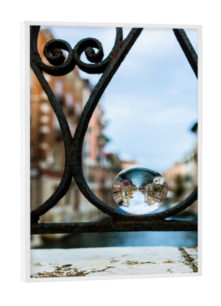 Poster mit weißem Rahmen "Ausblick in Venedig" artboxONE - Städte,Reise,Städte / Venedig