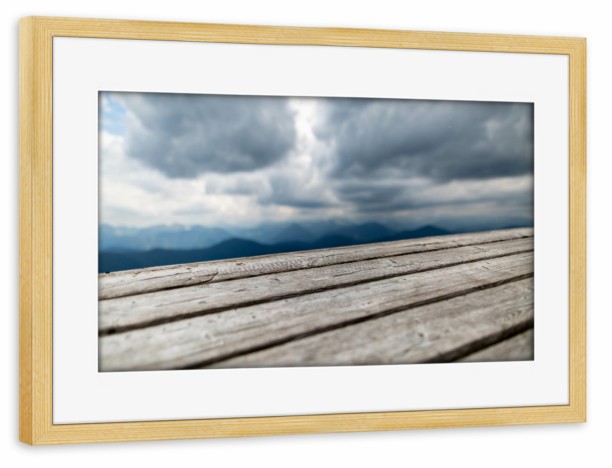 Poster mit Rahmen kiefer "Himmelsnah" artboxONE - Natur - Holz,Landschaft,Landscape,Wood,Natur,Nature,Sky,Wolken,Himmel