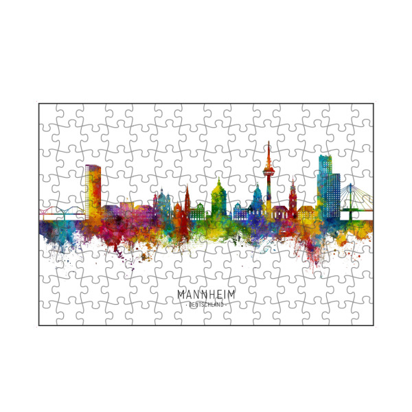 artboxONE Puzzle "Mannheim Germany Skyline txt" artboxONE - Städte
