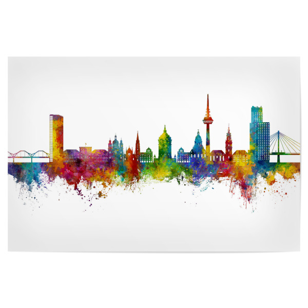 Poster "Mannheim Germany Skyline" artboxONE - Städte