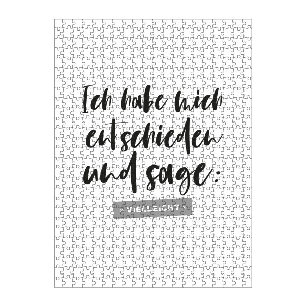 artboxONE Puzzle "Entschieden Vielleicht!" artboxONE - Typografie,Für Kinder,Lehrersprüche,Für Papa,Lustig