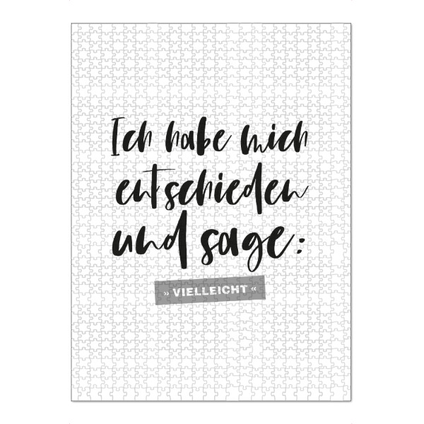 Puzzle Ravensburger "Entschieden Vielleicht!" artboxONE - Typografie,Für Kinder,Lehrersprüche,Für Papa,Lustig
