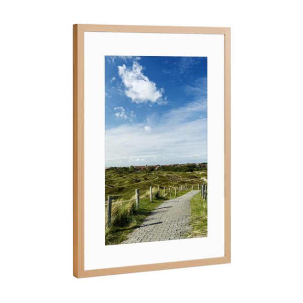 Poster mit Rahmen Kupfer "Höhenweg auf Baltrum" artboxONE - Natur,Reise