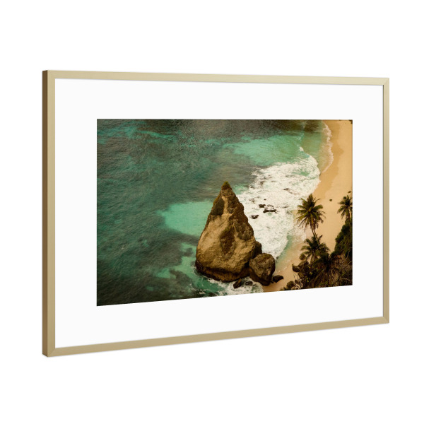 Poster mit Rahmen Gold "Morning at Diamond Beach" artboxONE - Natur,Reise,Reise / Strand und Meer,Reise / Asien