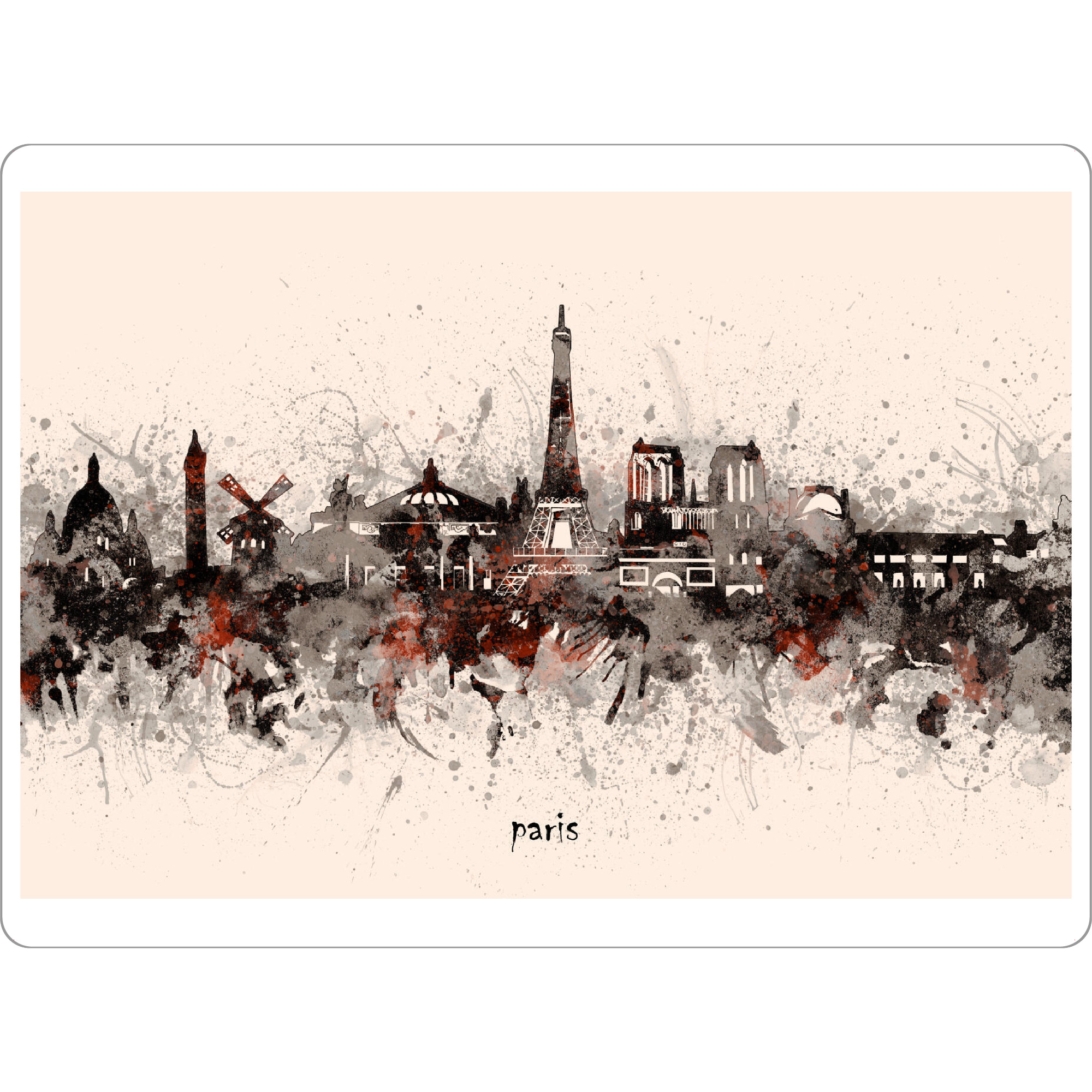Tischset "Paris skyline artistic beige" artboxONE - Städte,Reise,Architektur,Städte / Paris
