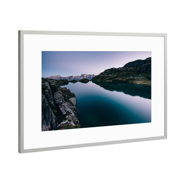 Poster mit Rahmen Silber "Milchspüeler dawn" artboxONE - Natur