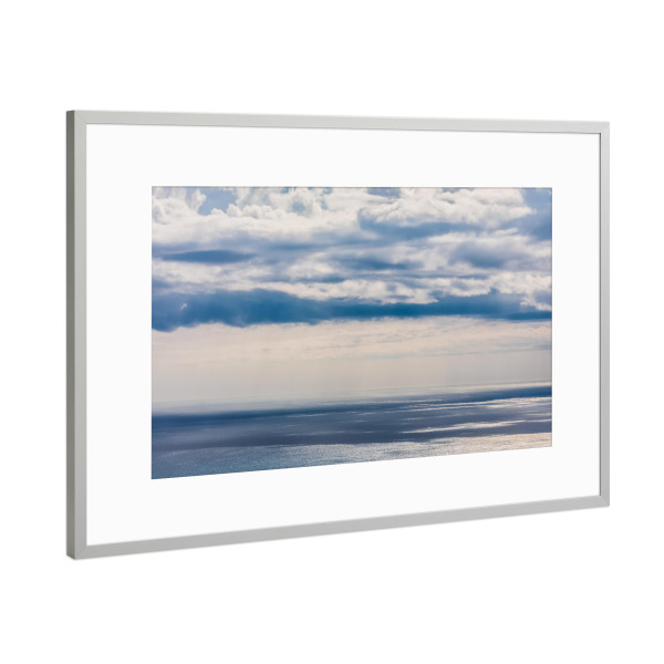 Poster mit Rahmen Silber "Minimalist Seascape" artboxONE - Natur