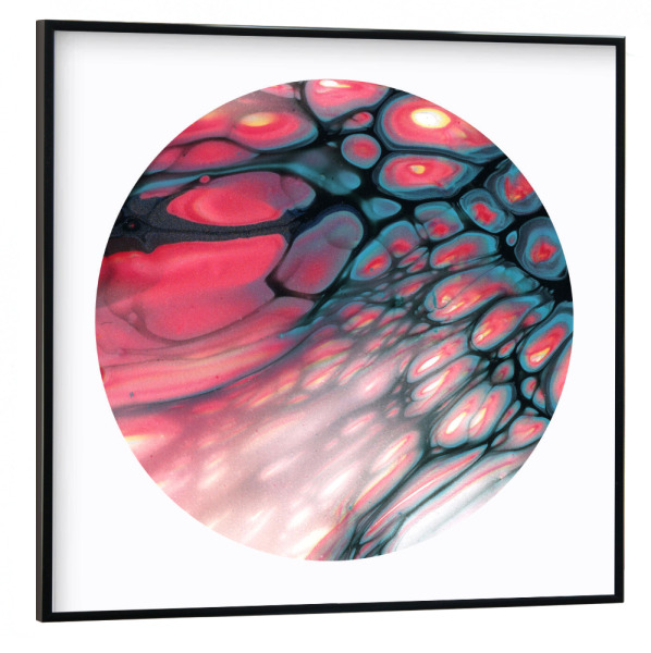 Poster mit schwarzem Rahmen 30x30 cm "Pink the Wing - Art" artboxONE - Abstrakt