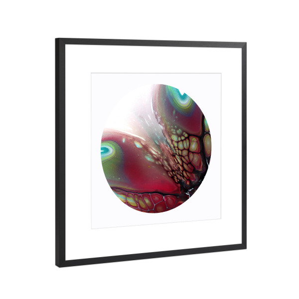 Poster mit Rahmen Schwarz (Metallic) "Warm - Wing" artboxONE - Abstrakt