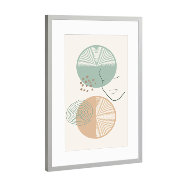 Poster mit Rahmen Silber "Abstract (matart)" artboxONE - Abstrakt,Geometrie