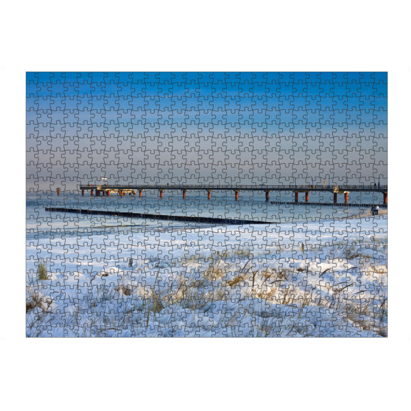 Puzzle Ravensburger "Seebrücke und Schnee" artboxONE - Natur,Reise,Architektur,Reise / Strand und Meer
