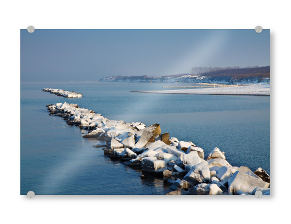 Acrylglasbild "Ostseeküste in Wustrow im Winter" artboxONE - Natur,Reise,Reise / Strand und Meer