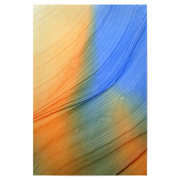 Poster 30x20 cm "Licht orange n blau" artboxONE - Abstrakt
