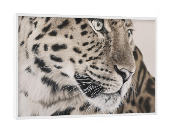 Poster mit weißem Rahmen "Leopard Love" artboxONE - Natur,Tiere
