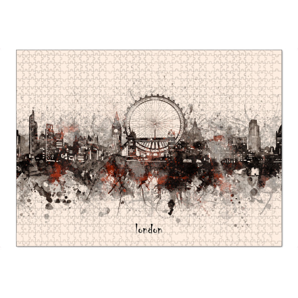 Puzzle Ravensburger "London skyline artistic beige" artboxONE - Städte,Städte / London,Architektur