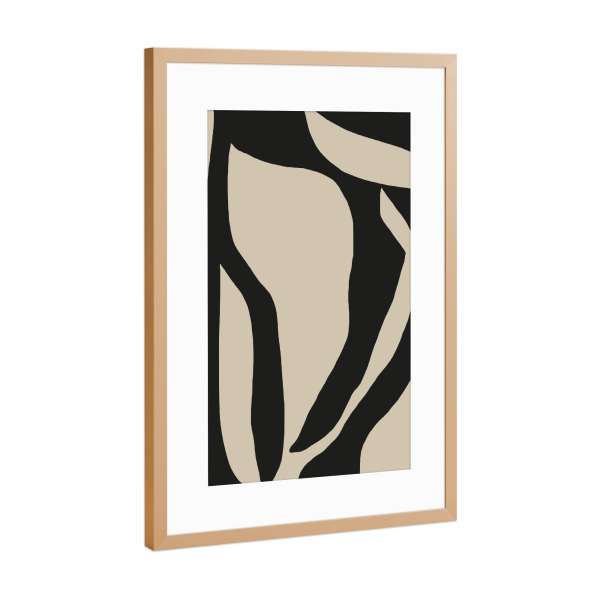 Poster mit Rahmen Kupfer "ABSTRACT FLORAL" artboxONE - Floral,Abstrakt