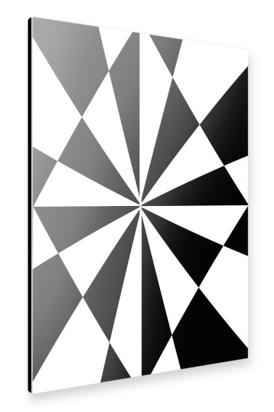 Alu-Dibond "OP ART rhombus" 30x20 cm artboxONE
