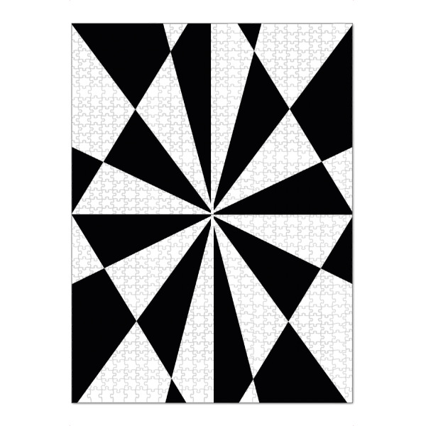 Puzzle Ravensburger "OP ART rhombus" artboxONE - Abstrakt,Schwarzweiß,Geometrie