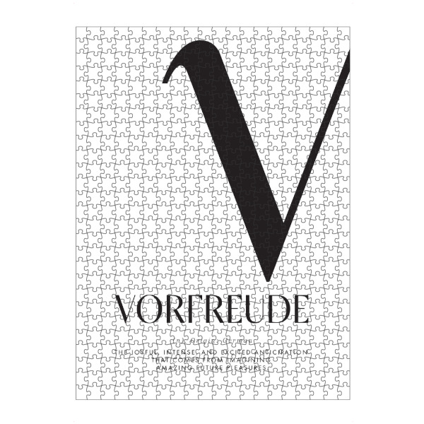 Puzzle Ravensburger "Vorfreude amazing future pleasures" artboxONE - Typografie,Buchstaben / V