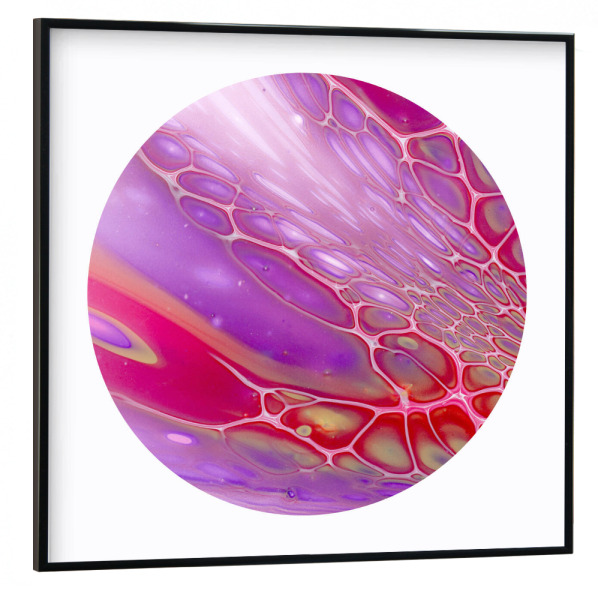 Poster mit schwarzem Rahmen 30x30 cm "Rosa the Bloom" artboxONE - Abstrakt