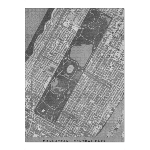Puzzle Ravensburger "Gray vintage map of Central Park" artboxONE - Kartografie