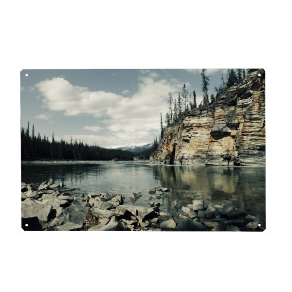 Metall Poster "Sunwapta River" artboxONE - Natur,Reise,Reise / Länder