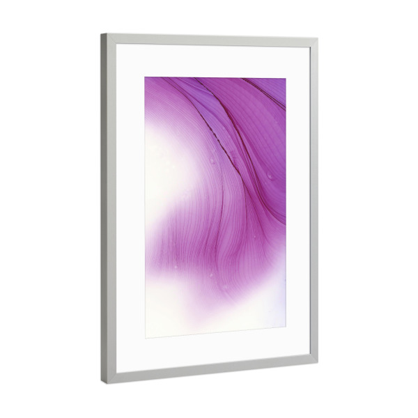 Poster mit Rahmen Silber "Warm Purple Wind" artboxONE - Abstrakt