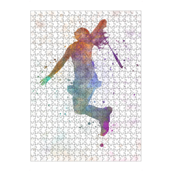 Puzzle Ravensburger "Badminton in watercolor woman" artboxONE - Sport - Sport,Sports,Color,Illustration,Requeta,Badminton,Woman,Ball - Bild sport