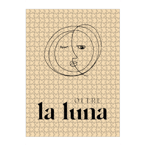 artboxONE Puzzle "La Luna Italian Moon Illustration" artboxONE - Typografie,Für Kinder,Galaxy