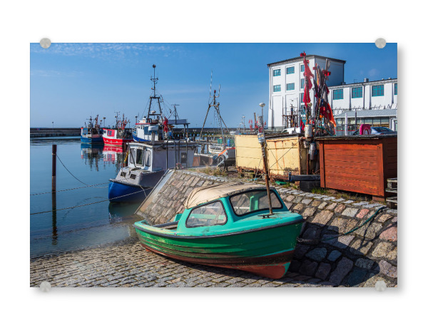 Acrylglasbild "Fischereihafen in Sassnitz" artboxONE - Natur,Reise,Architektur,Reise / Strand und Meer