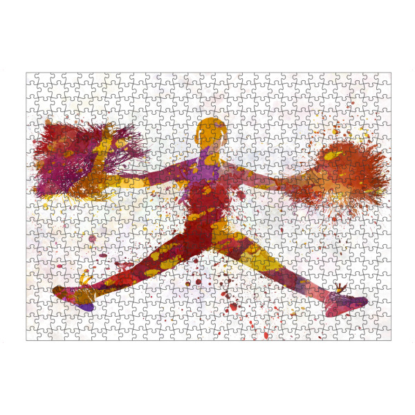 artboxONE Puzzle "Young cheerleader in watercolor-d" artboxONE - Sport