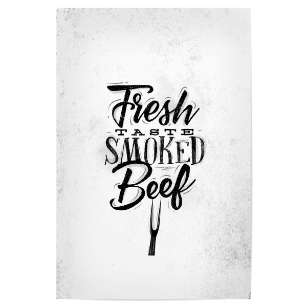 Poster "Fresh taste smoked beef" artboxONE - Essen & Trinken,Für Mama,Für Papa
