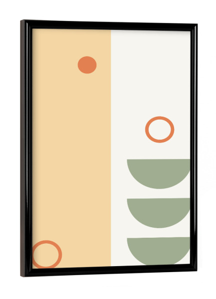 Poster mit schwarzem Rahmen "Aesthetic Gallery - Zwei Seiten" artboxONE - Abstrakt,Geometrie