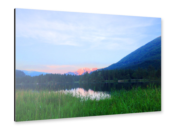 Alu-Dibond "Alpenglühen in Tirol" 30x20 cm artboxONE