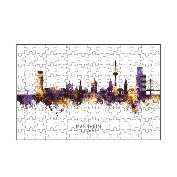 artboxONE Puzzle "Mannheim Skyline PurpleGold" artboxONE - Städte