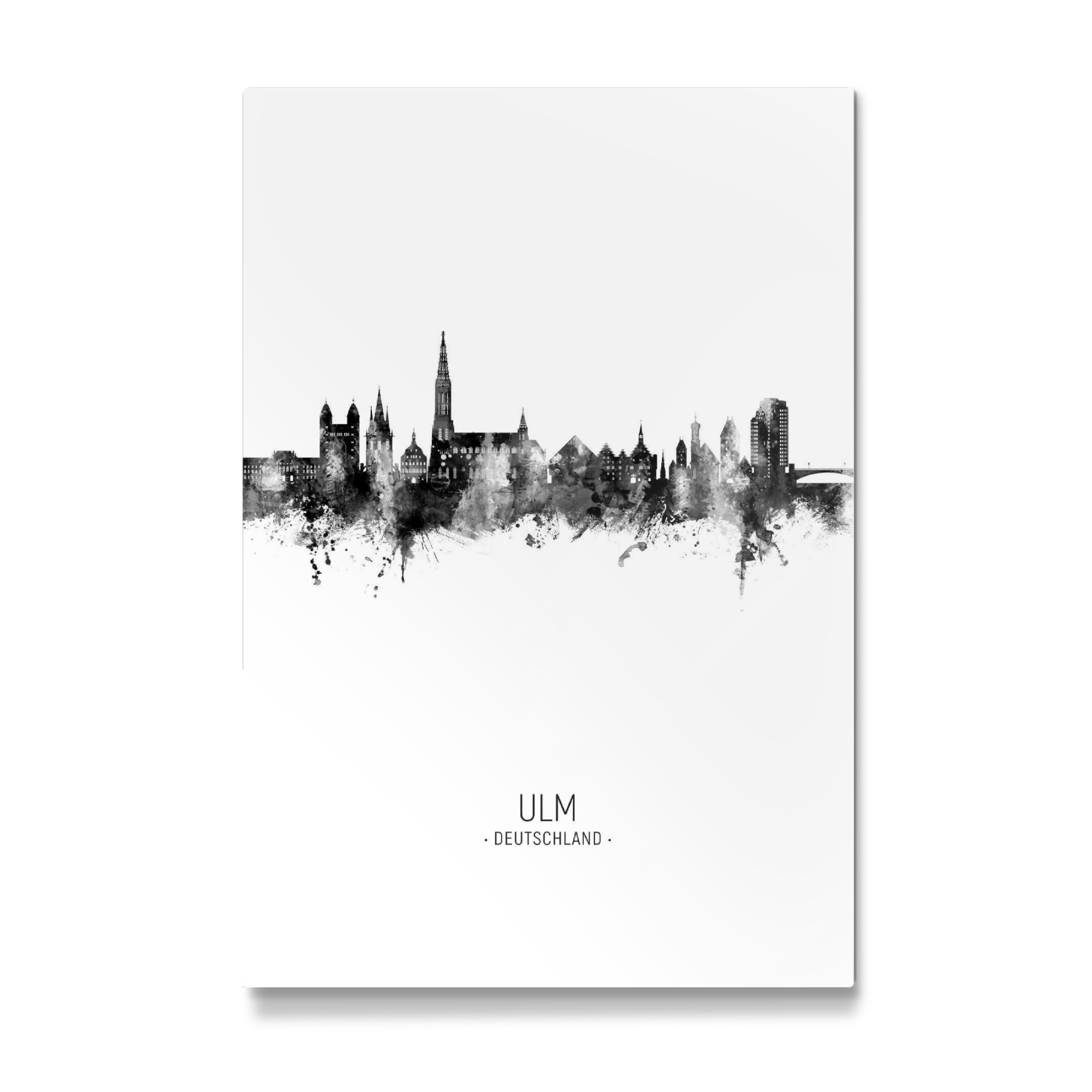 Galerie-Print "Ulm Germany Skyline BW" 75x50 cm artboxONE