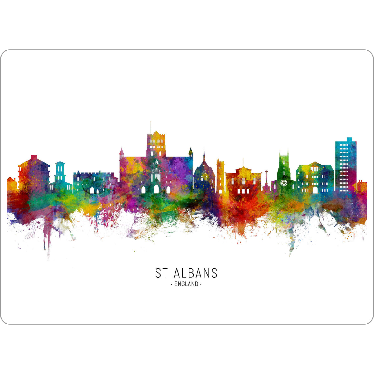 Tischset "St Albans England Skyline txt" artboxONE - Städte