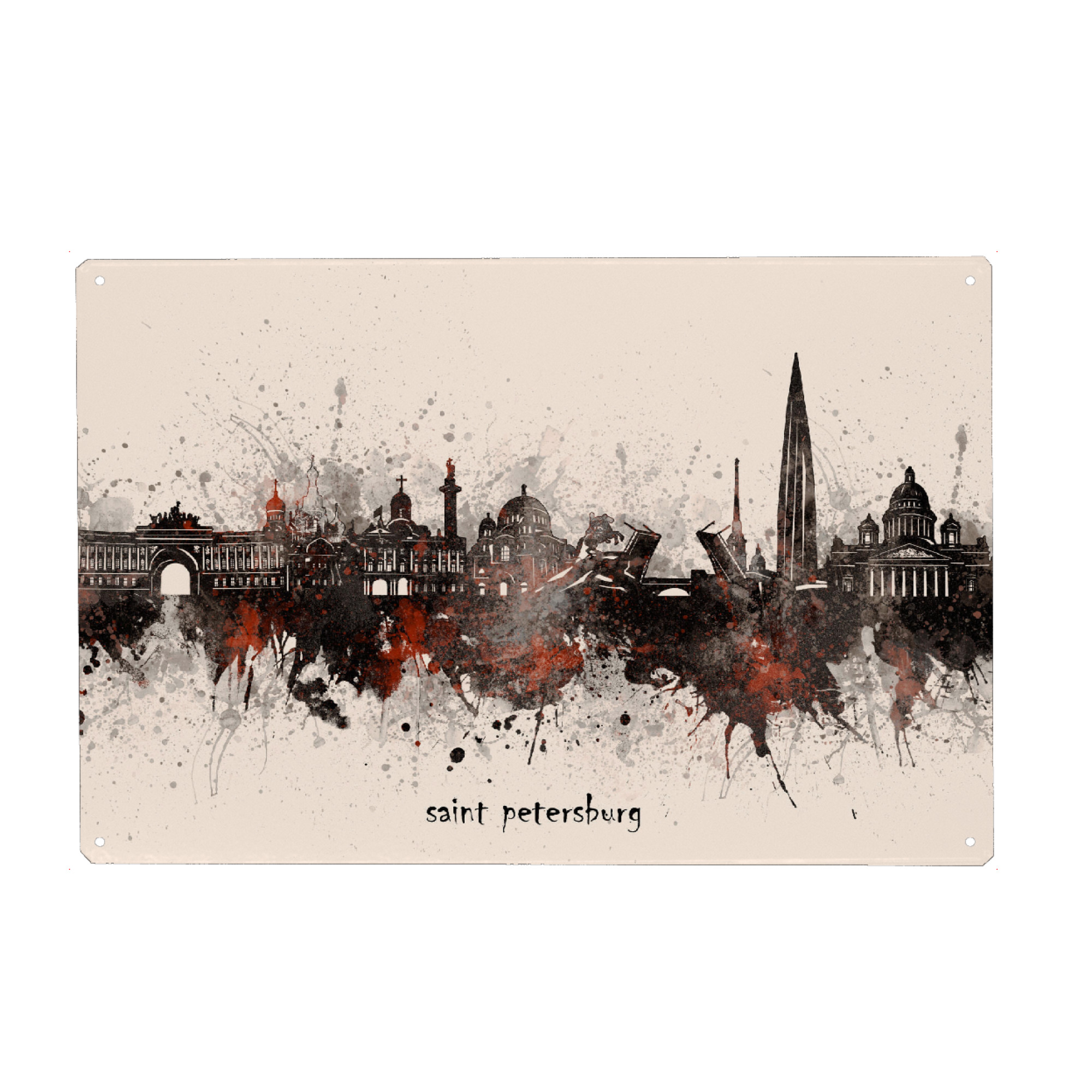 Metall Poster "St petersburg artistic beige" artboxONE - Städte,Reise,Architektur,Städte / Sankt Petersburg