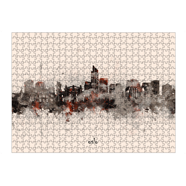 artboxONE Puzzle "Oslo skyline artistic beige" artboxONE - Städte,Reise,Architektur